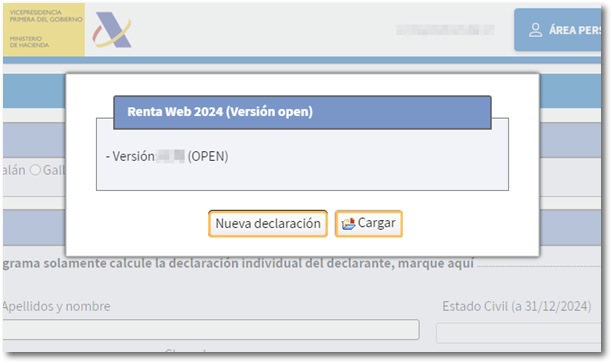 Nueva declaraci&oacute;n