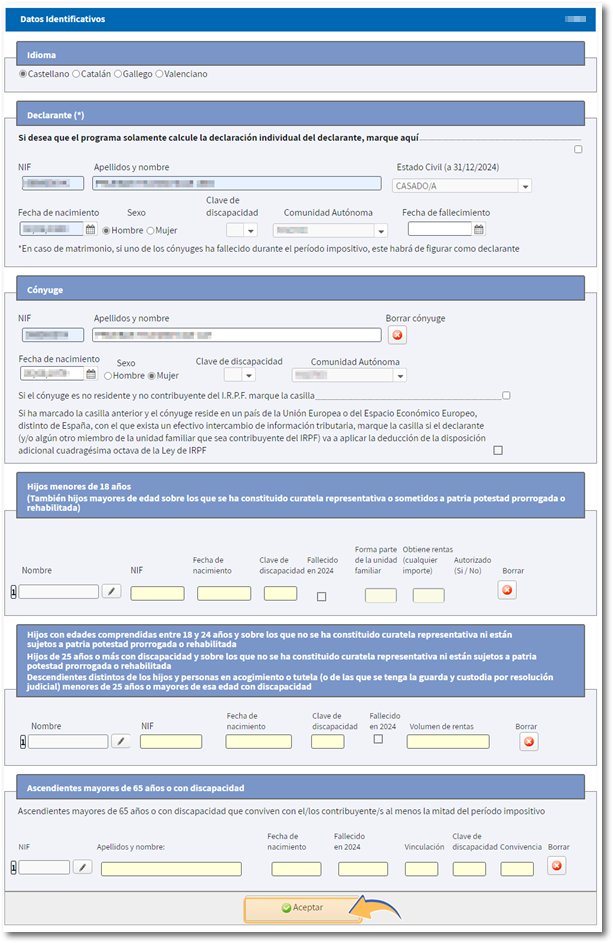 Datos identificativos