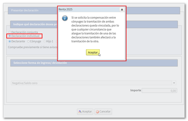 Declaraci&oacute;n individual