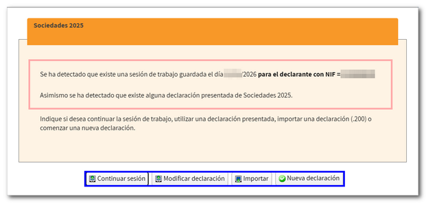 Acciones iniciales