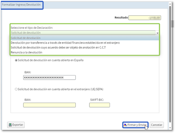 Sol·licitud de devolució