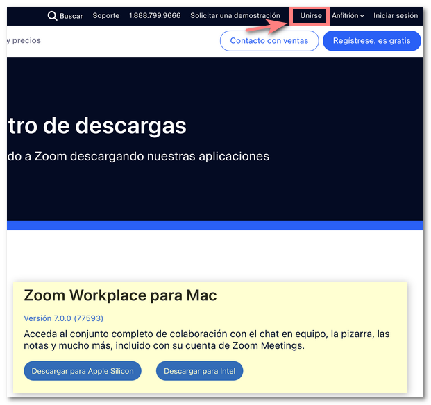 Unirse o descargar
