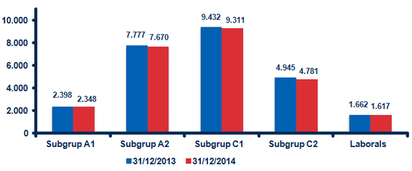 Distribució per subgrups 2013-2014