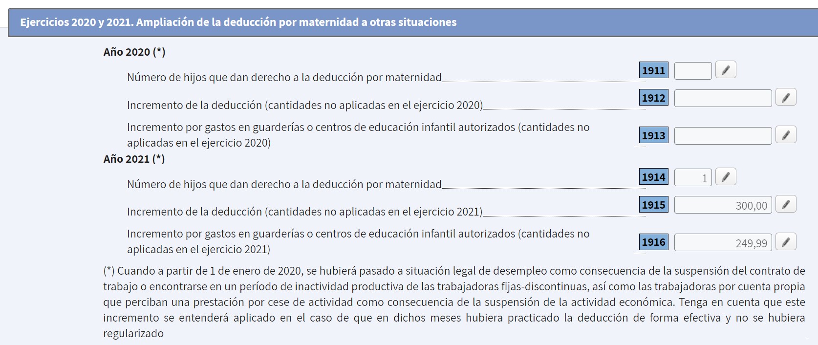 Detailed image of the completion of the extension of the maternity deduction