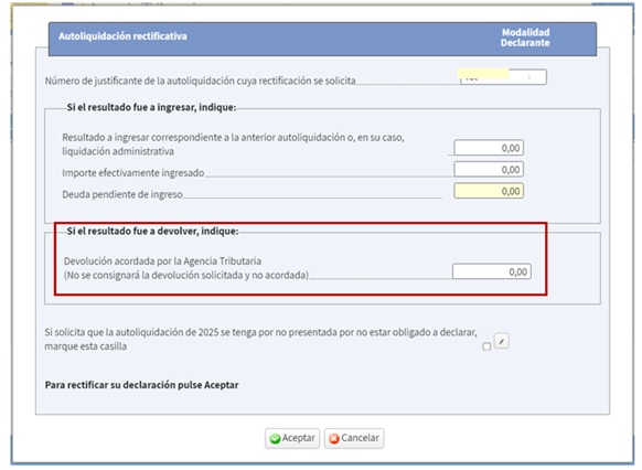 Devolució acordada per l'Agència Tributària