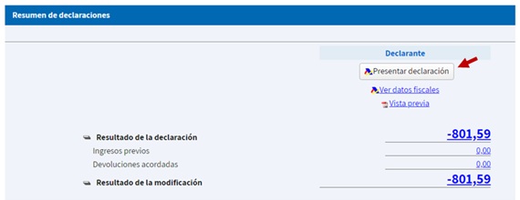 Presentar declaració