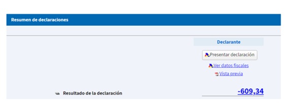 Exemple de declaració amb resultat per retornar